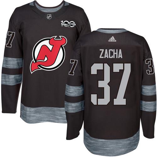 Adidas Devils #37 Pavel Zacha Black 1917-100th Anniversary Stitched NHL Jersey